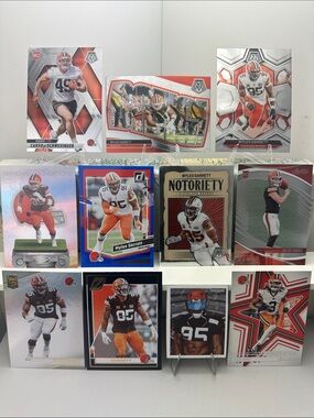 Myles Garrett w/ Schwesinger & Gabriel rookie cards + Jerry Jeudy lot of 11